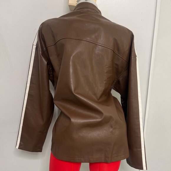 Oversize Brown Jacket Women Y2K Fashion Jacket Size Medium - Picture 3 of 13